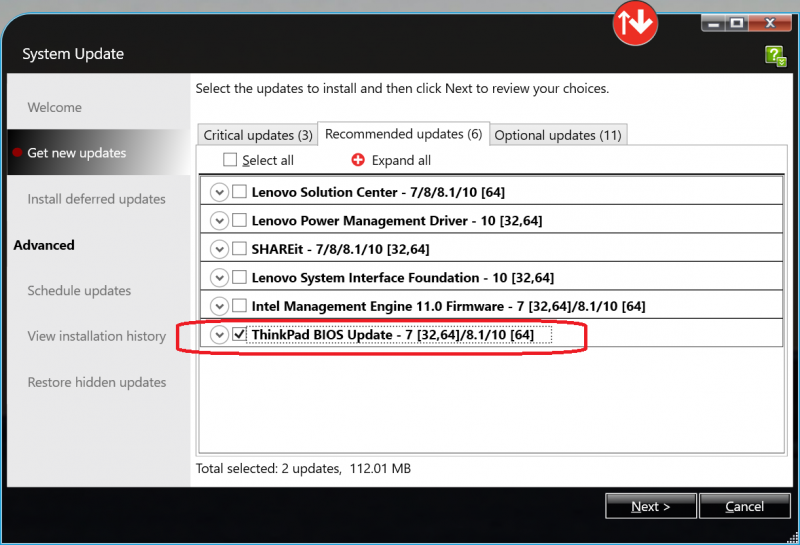 bios update lenovo